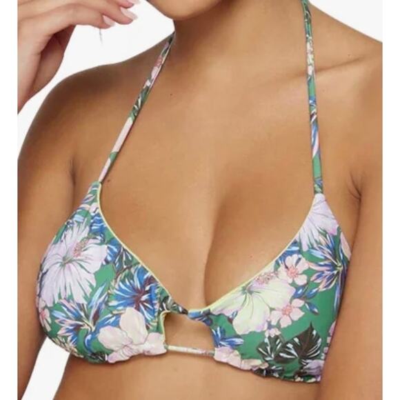 O’Neill Bellamy Floral Madrid Bikini Top XS NWT - Picture 1 of 4
